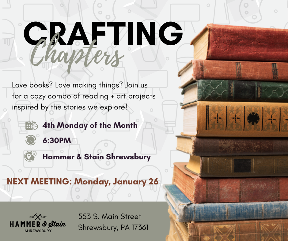 01/26/25 - Crafting Chapters - Monthly Book & Art Club - 6:30PM
