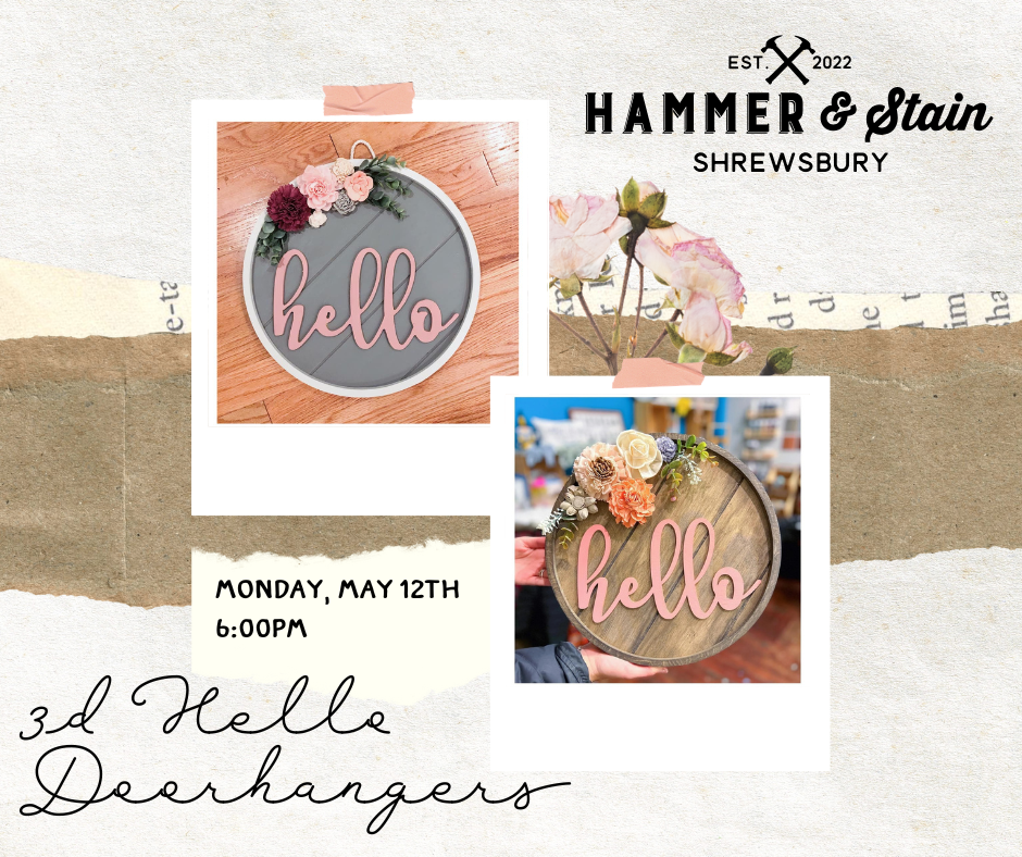 05/12/25 - Hello 3D Doorhanger - 6PM