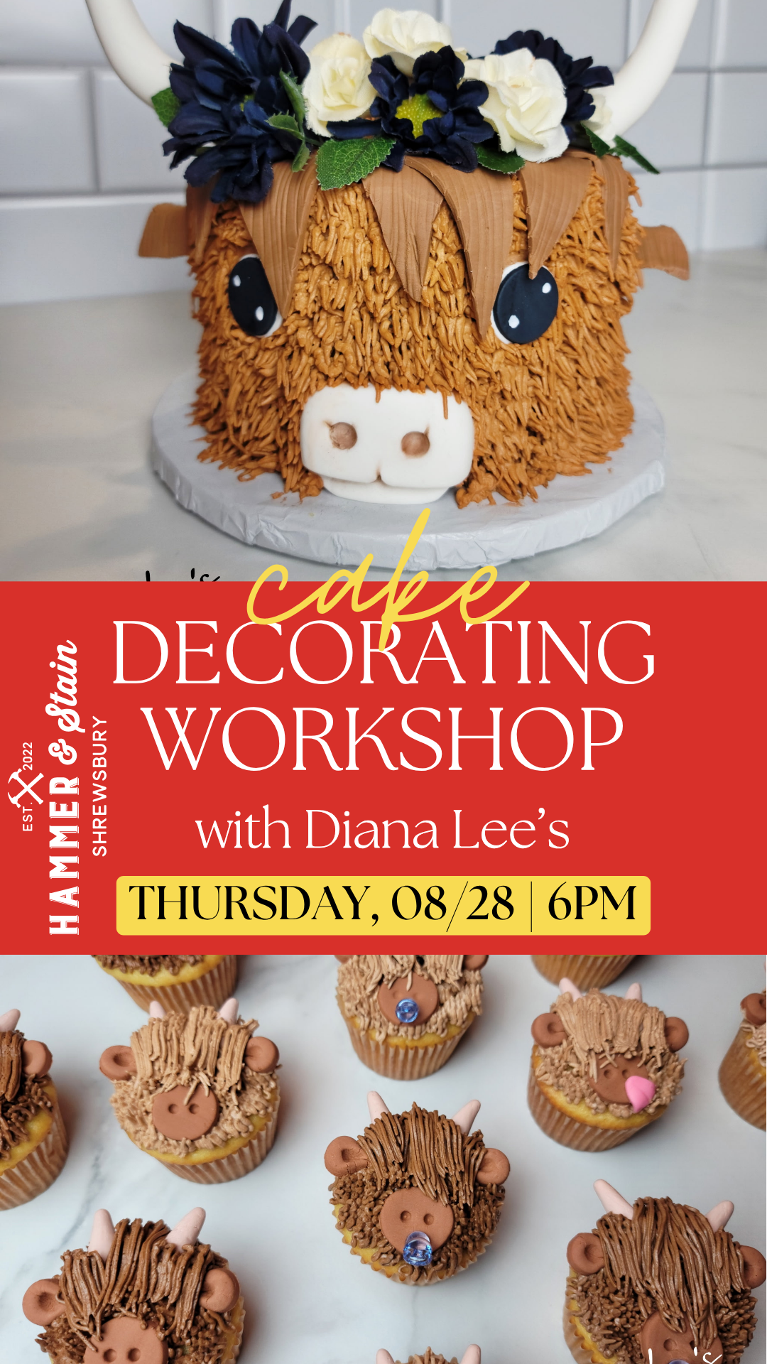08/28/25 - Cake Decorating with Diana Lee's - 6PM