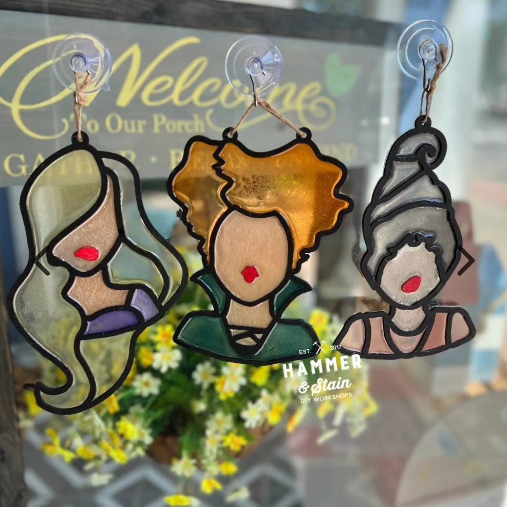 TWO LEFT - Sisters Trio Faux Stained Glass