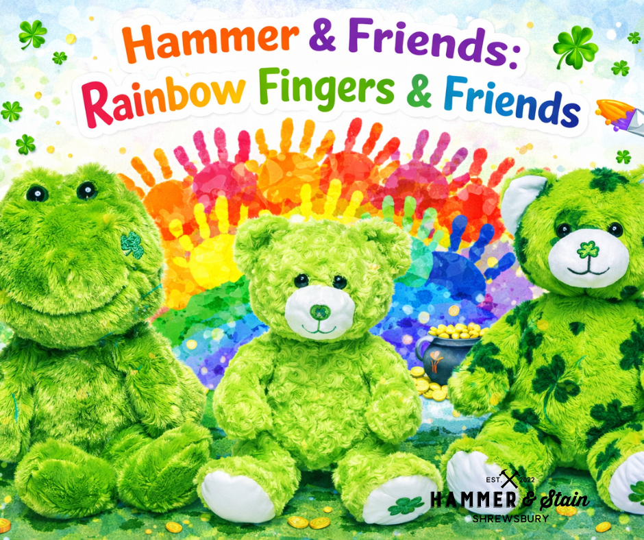 03/14/26 - Hammer & Friends: Rainbow Fingers & Friends - Kid's Workshop - 10AM