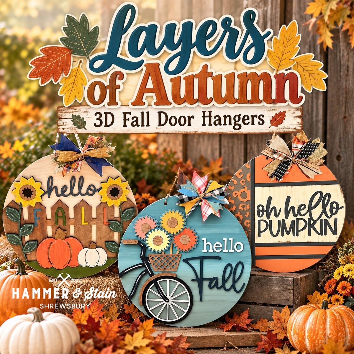 Layers of Autumn | 3D Fall Door Hangers
