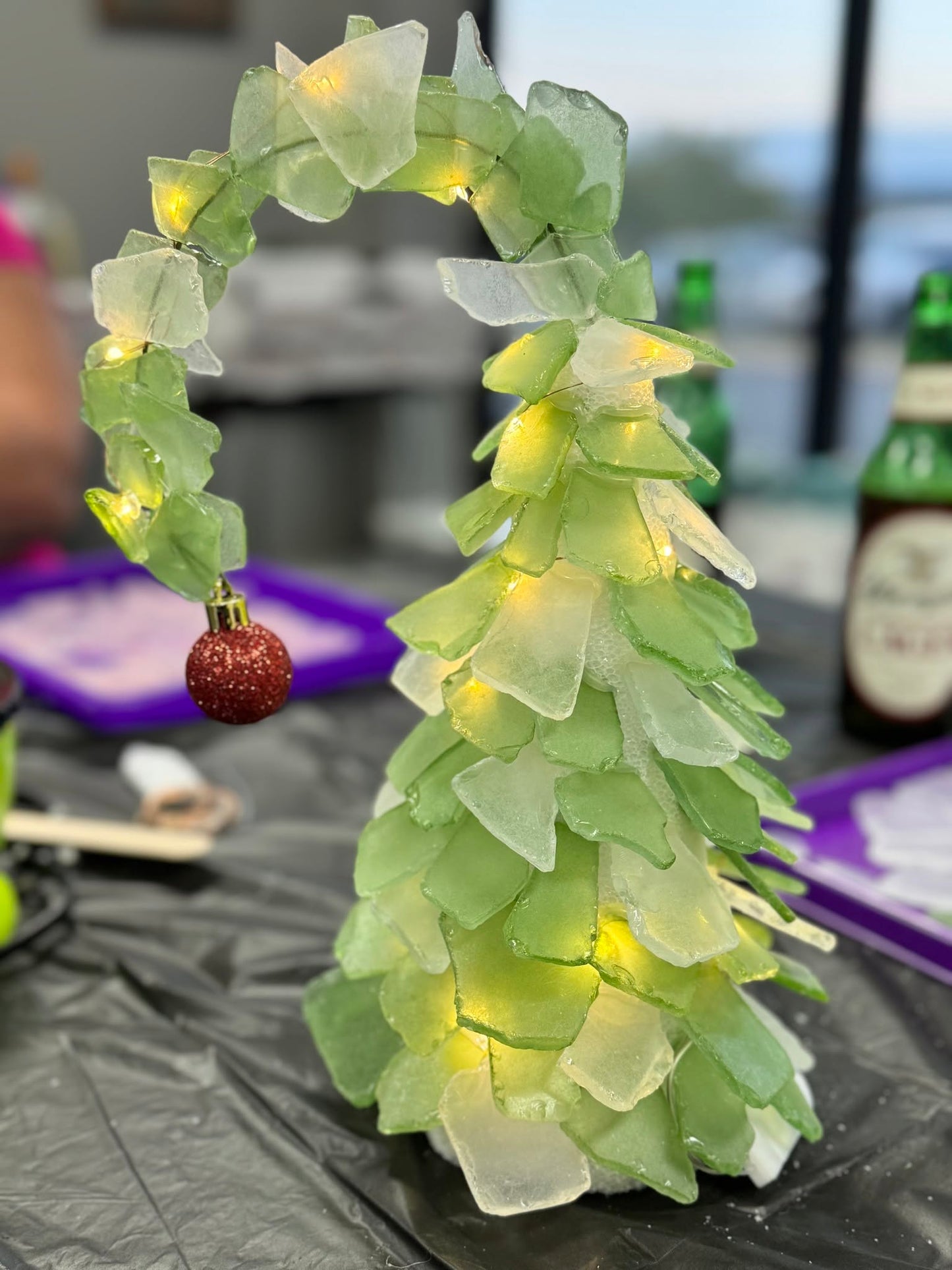 Hammer @ Home | Grinchy Style Sea Glass Tree