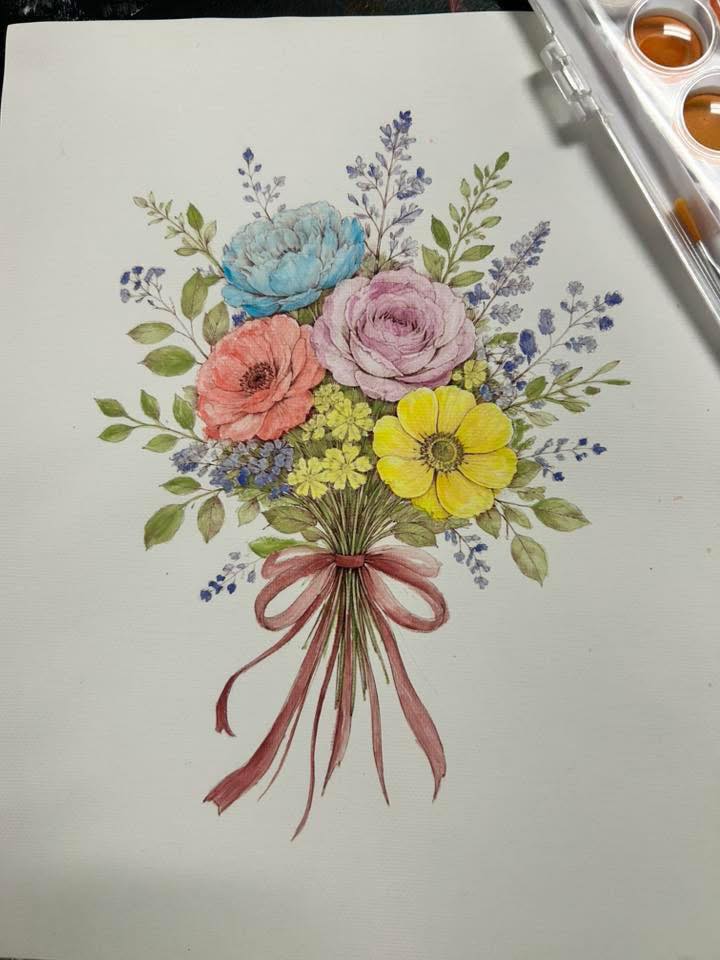 06/18/26 - Bloom & Brush | Birth Flower Intro to Watercolors - 6PM