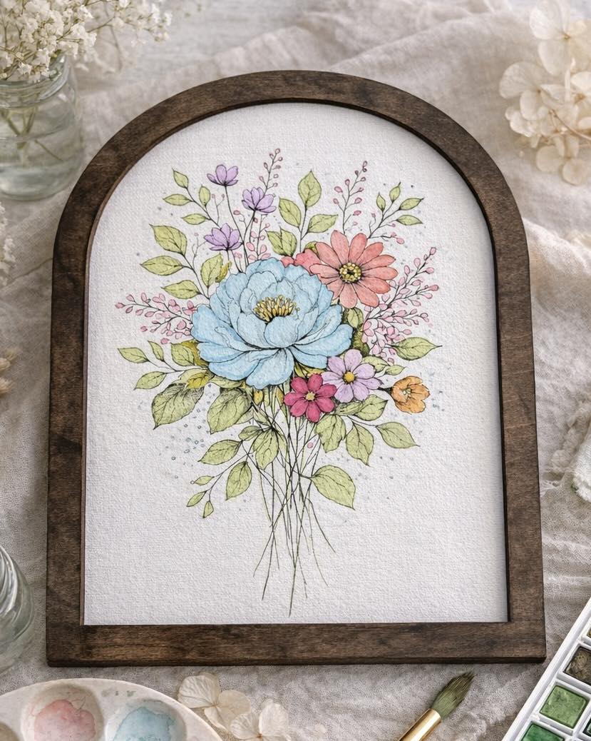 06/18/26 - Bloom & Brush | Birth Flower Intro to Watercolors - 6PM