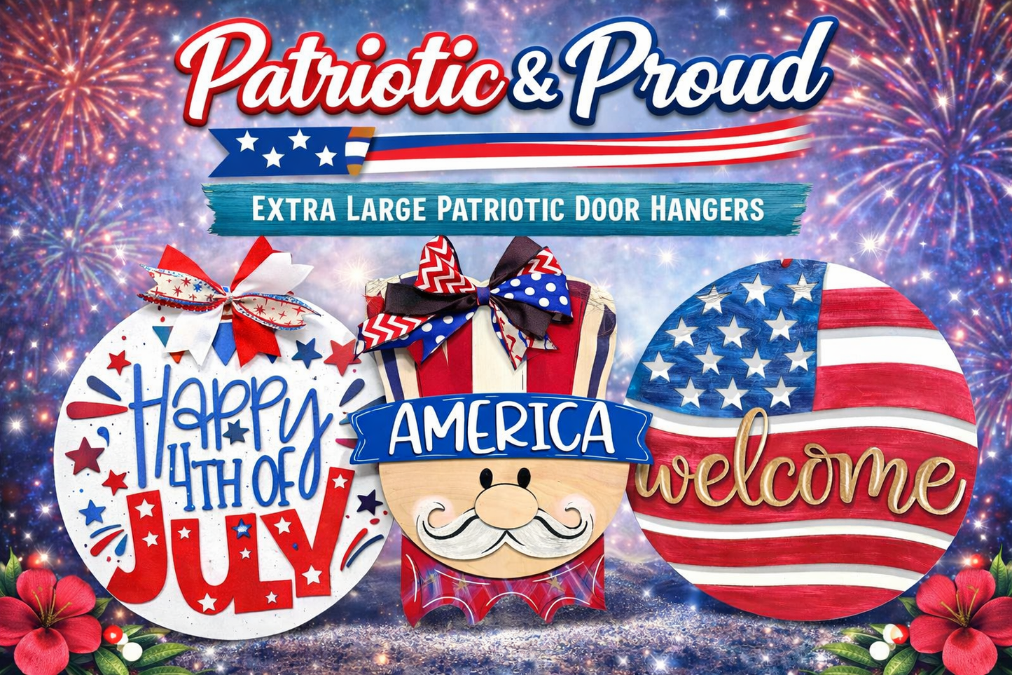 06/25/26 - Patriotic & Proud | Extra Large Patriotic Door Hangers - 6PM