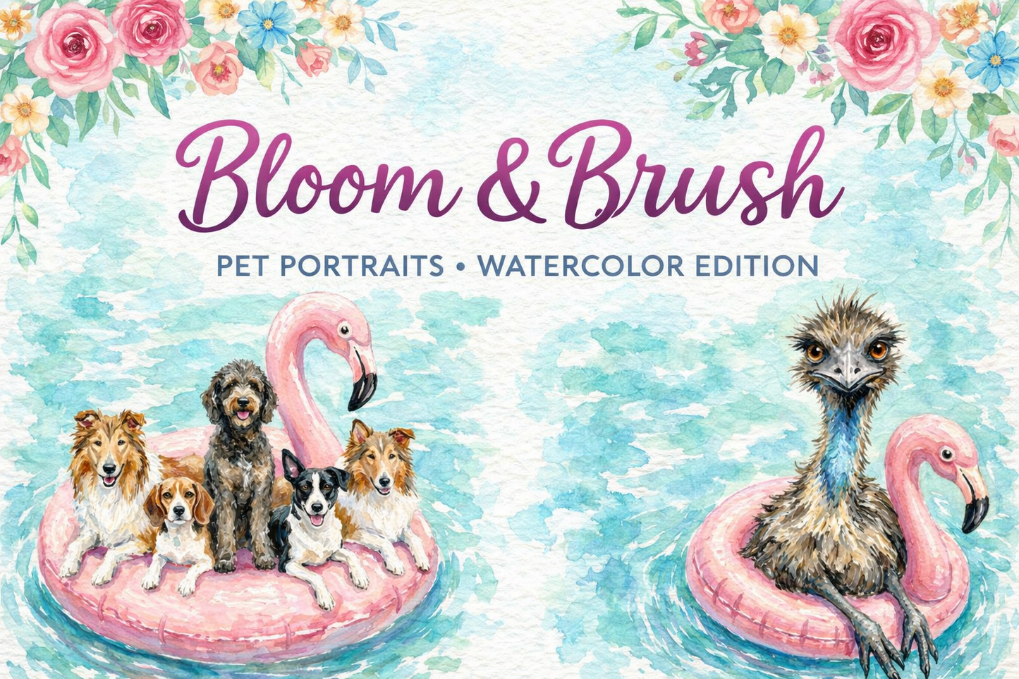 07/10/26 - Bloom & Brush | Pet Portrait Watercolor Edition - 6PM