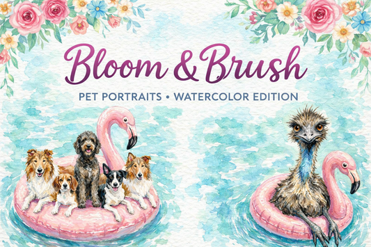 07/10/26 - Bloom & Brush | Pet Portrait Watercolor Edition - 6PM