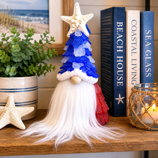 Hammer @ Home | Patriotic Sea Glass Gnome