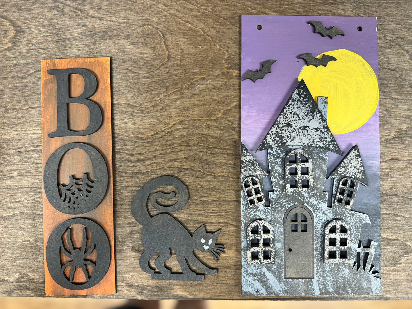 Haunted House Sign Post Interchangeable KIT