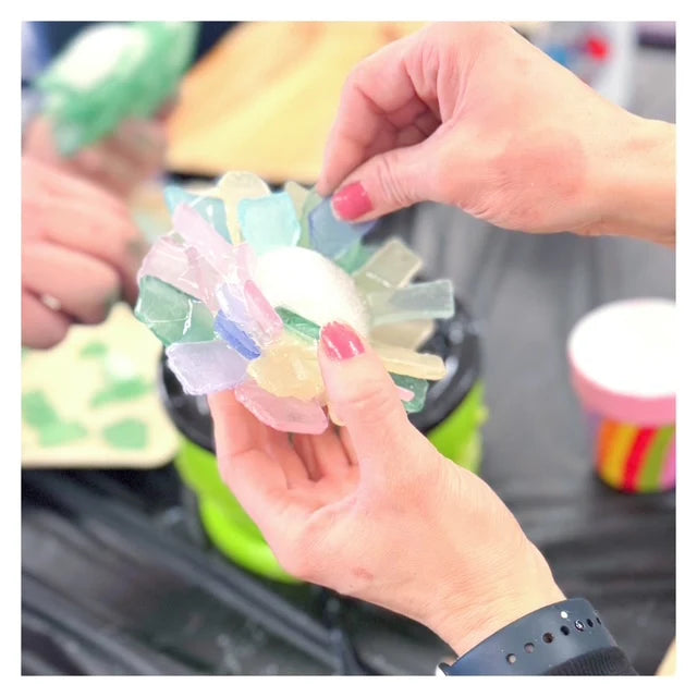 Hammer @ Home | Sea Glass Succulents in Ceramic Pots