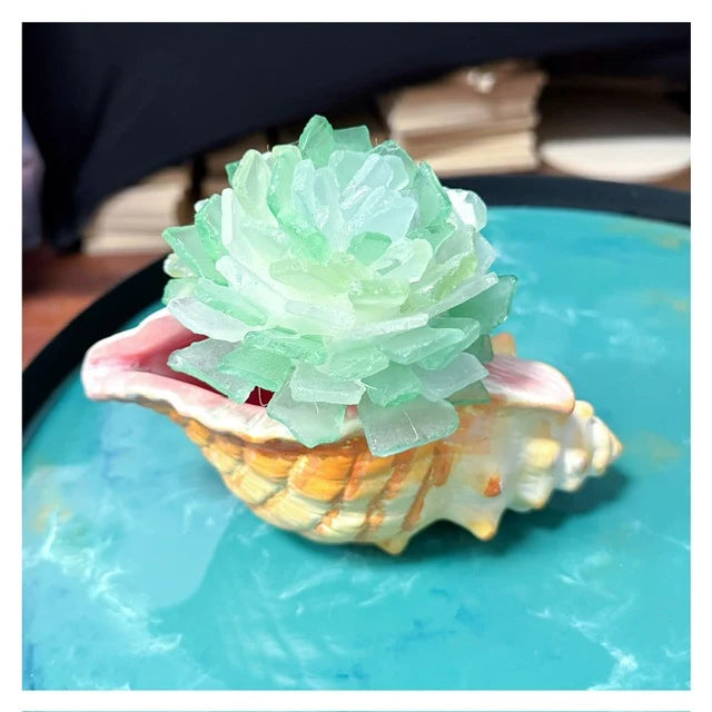 Hammer @ Home | Sea Glass Succulents in Ceramic Pots