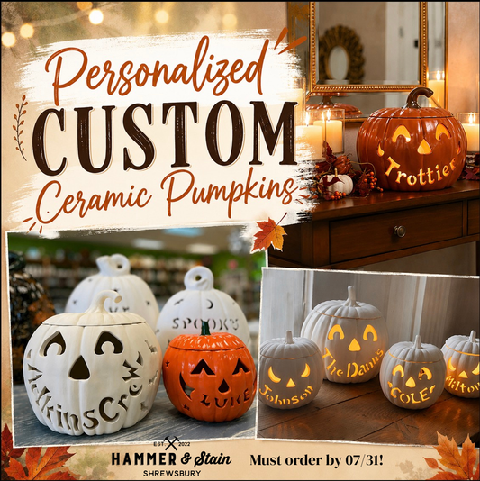 09/24/26 - CUSTOM PERSONALIZED Ceramic Pumpkins - 6PM
