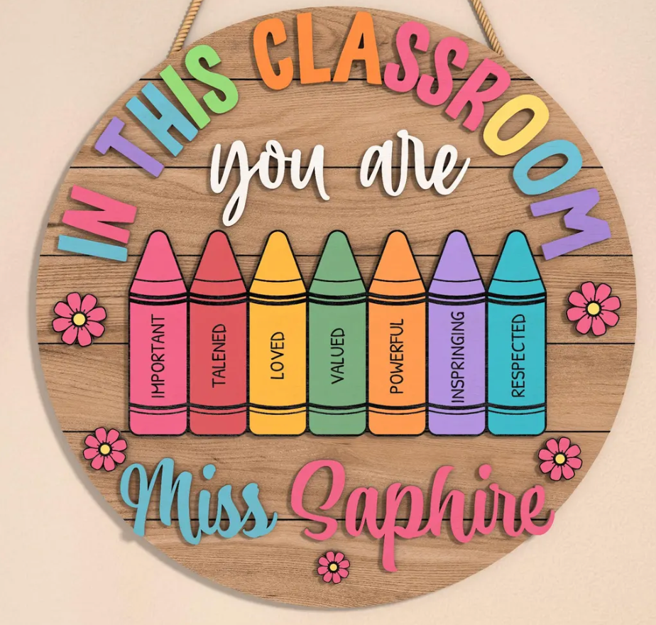 08/28/26 - Classroom Charm | 3D Teacher & Classroom Signs - 6PM