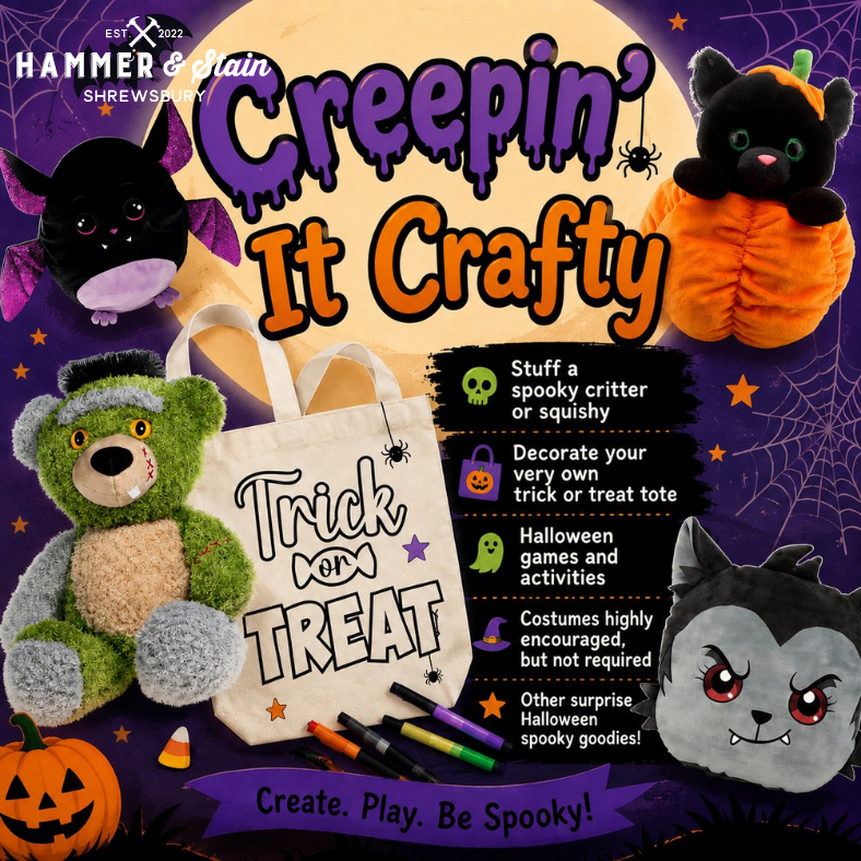10/24/26 - Hammer & Friends: Creepin' It Crafty | Kid's Halloween Party - 11AM