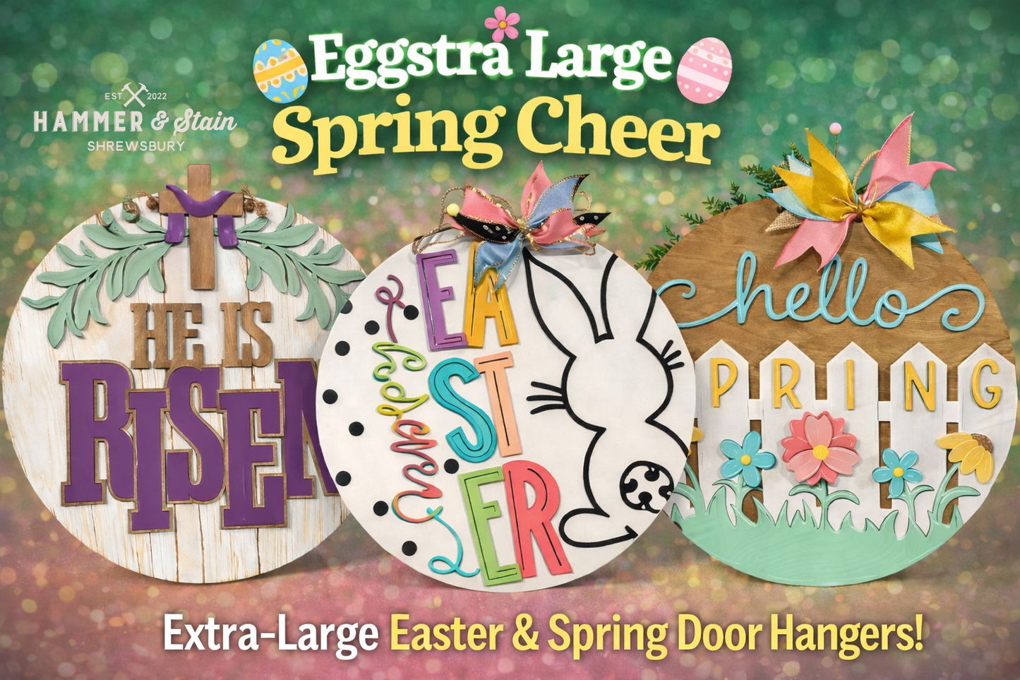 Eggstra Large Spring Cheer | Extra Large Doorhangers