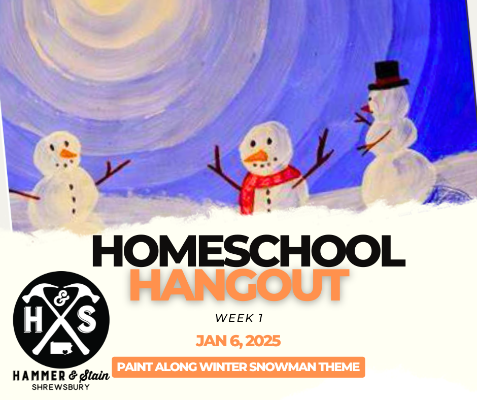 (MONDAY 10:30AM-12PM) HOMESCHOOL HANGOUT ART CLASS: JANUARY-MAY 2025