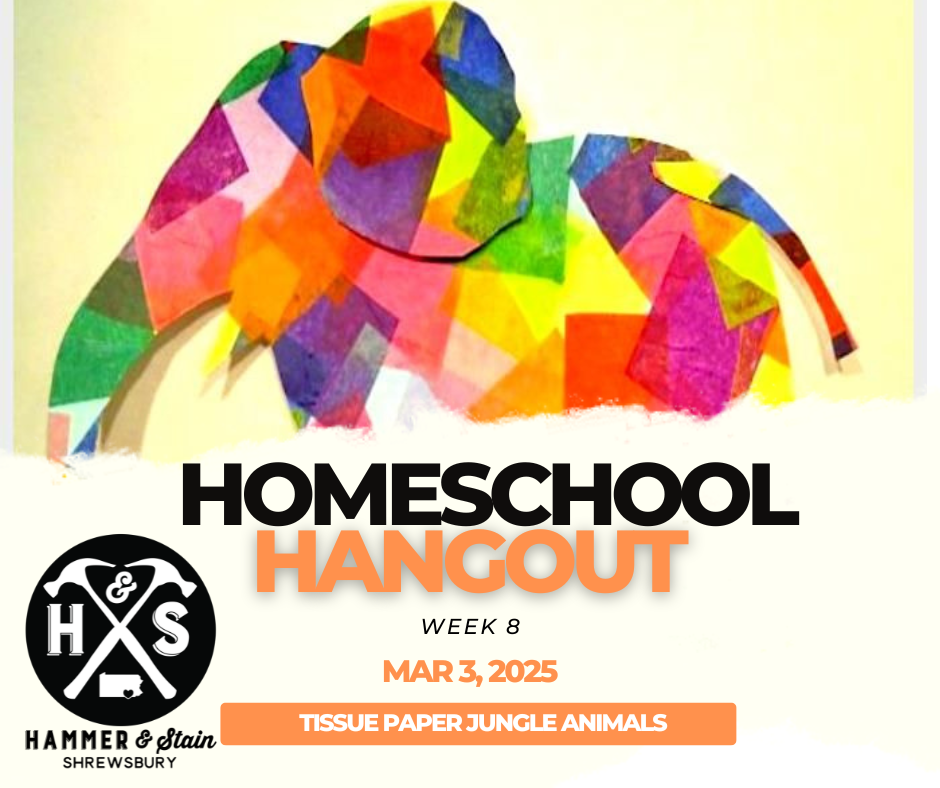 (MONDAY 10:30AM-12PM) HOMESCHOOL HANGOUT ART CLASS: JANUARY-MAY 2025